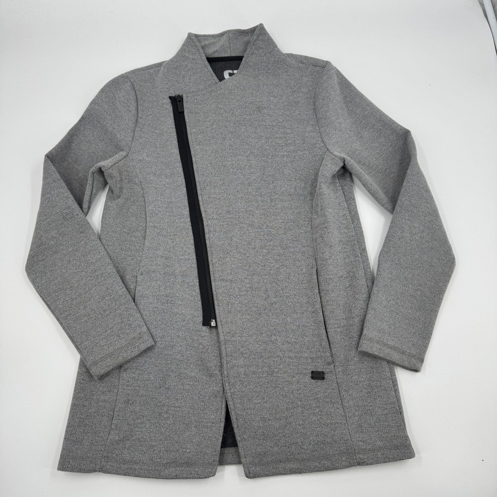 OGIO Asymmetrical Zip Jacket Womens Medium Grey Mock Neck Performance‎ Coat